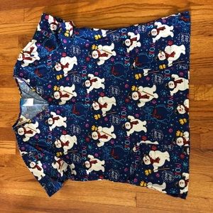Disney Frosty the Snowman Scrub Top